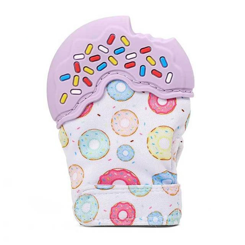 Baby Gum Teething Mittens - Donut