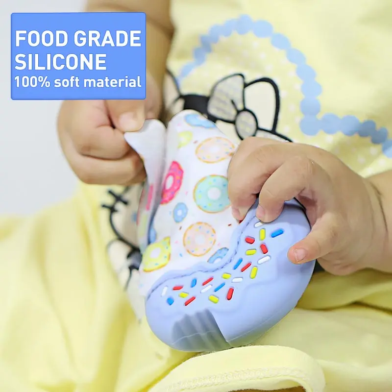 Baby Gum Teething Mittens - Donut