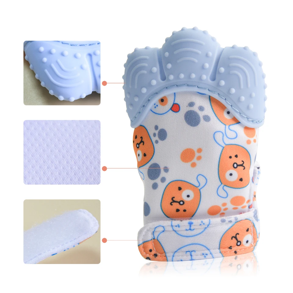 Baby Gum Teething Mittens - Bear