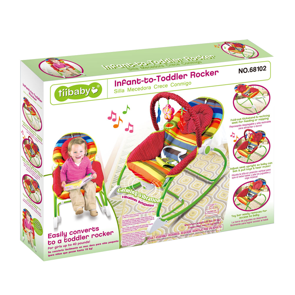 TiTi Baby Infant Toddler Rocker - Stripes