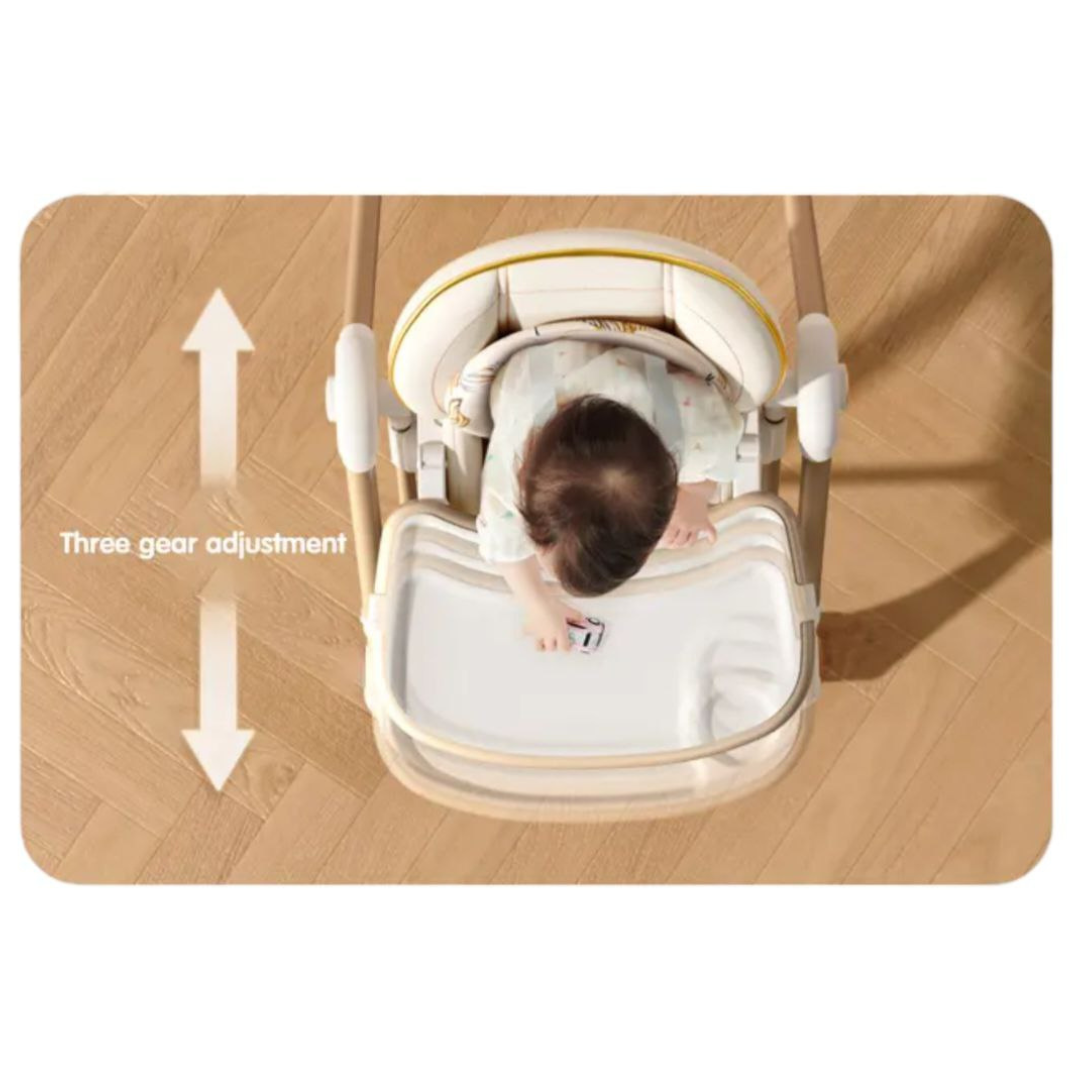 Baby 2in1 Highchair & Swing Multi-Level - Khaki