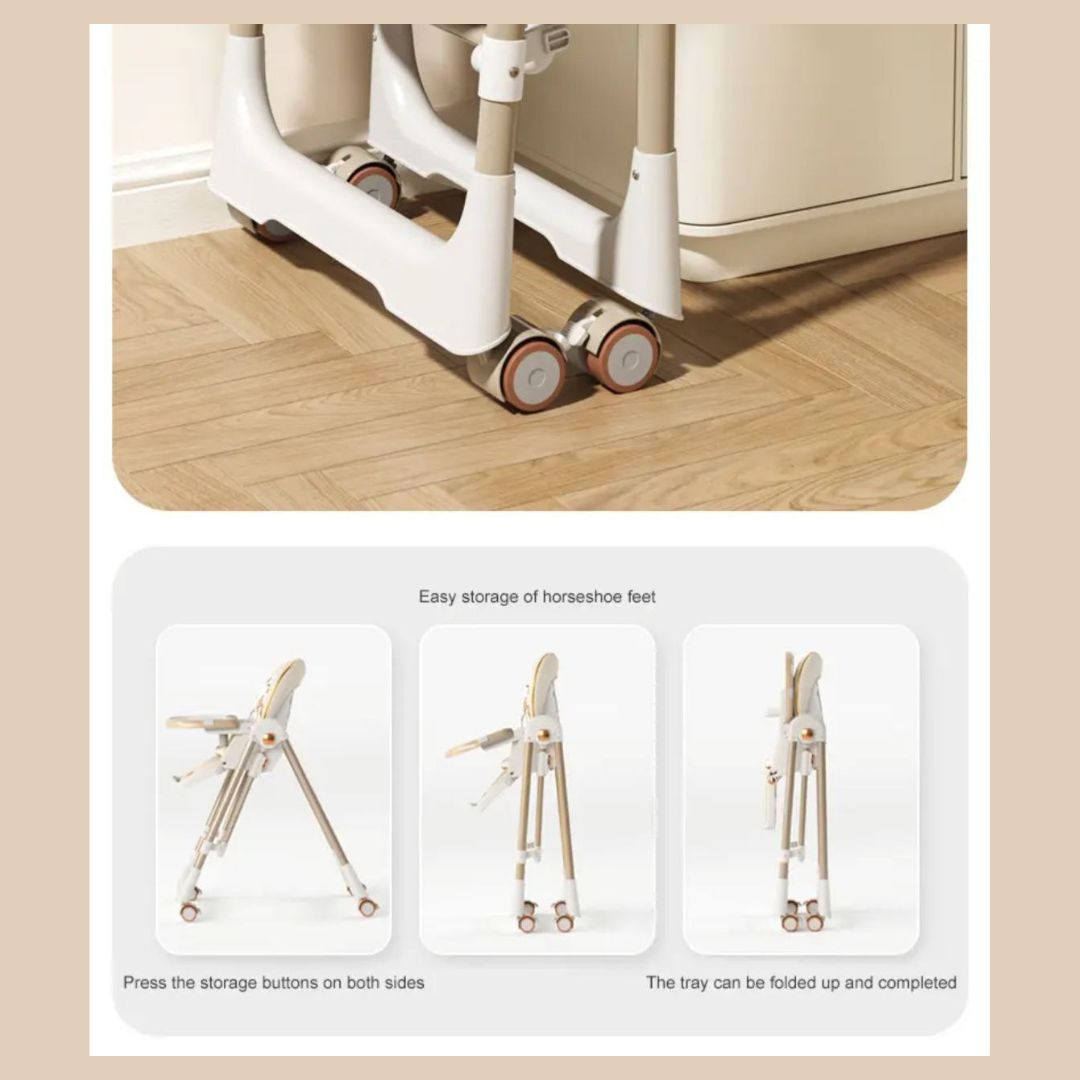 Baby 2in1 Highchair & Swing Multi-Level - Khaki