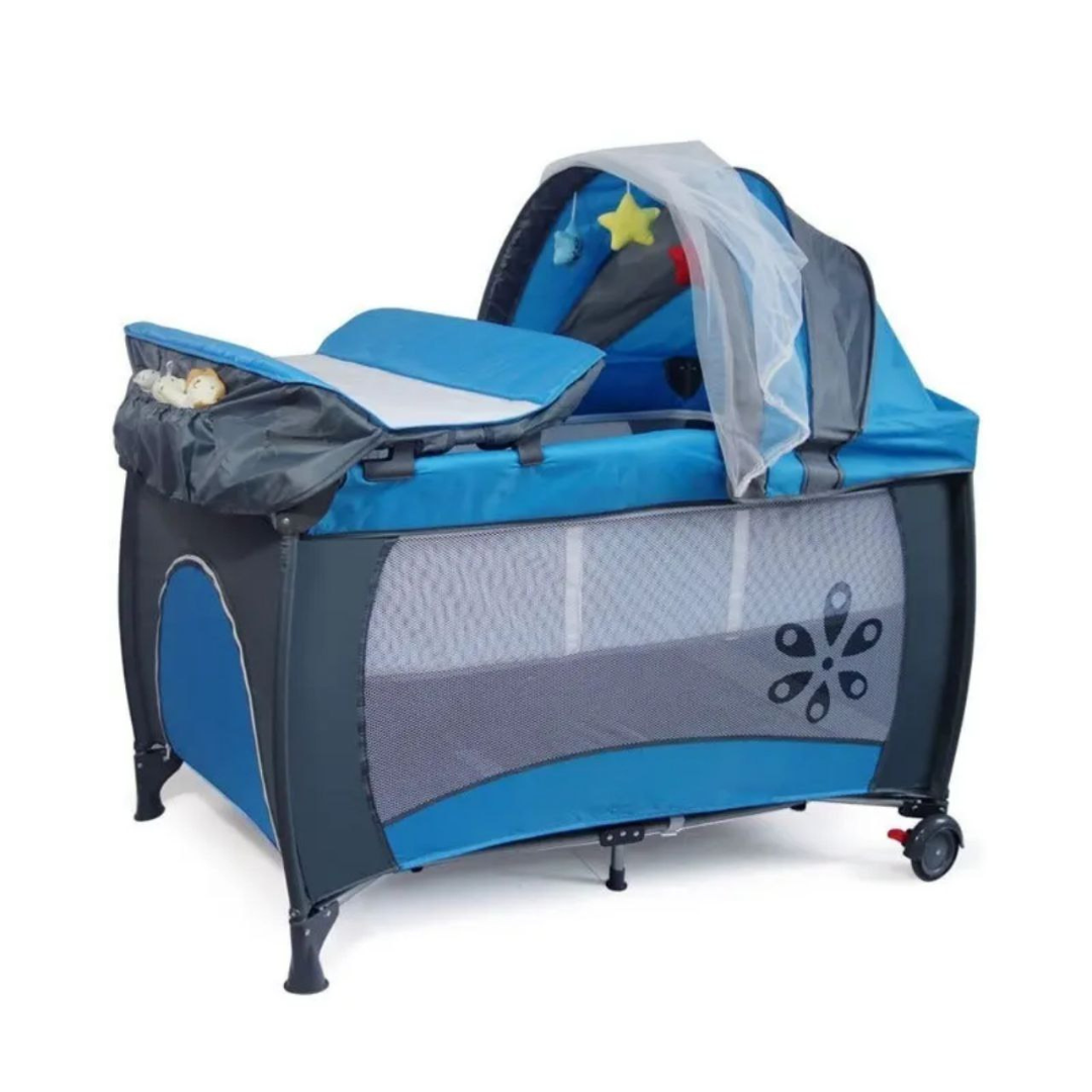 Baby Playpen Crib - Blue
