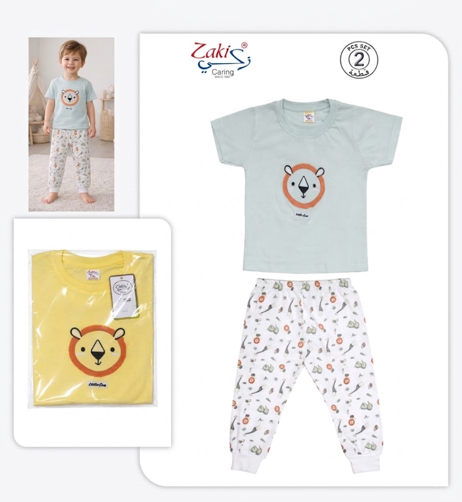 ZAKI-BOYS HALF SLEEVES T-SHIRT WITH LONG PANT 2-7Y