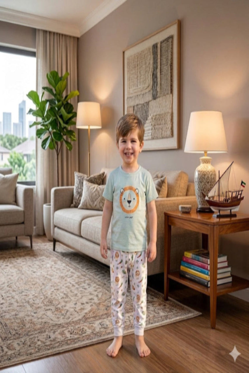 ZAKI-BOYS HALF SLEEVES T-SHIRT WITH LONG PANT 2-7Y