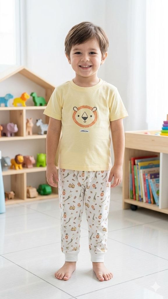 ZAKI-BOYS HALF SLEEVES T-SHIRT WITH LONG PANT 2-7Y