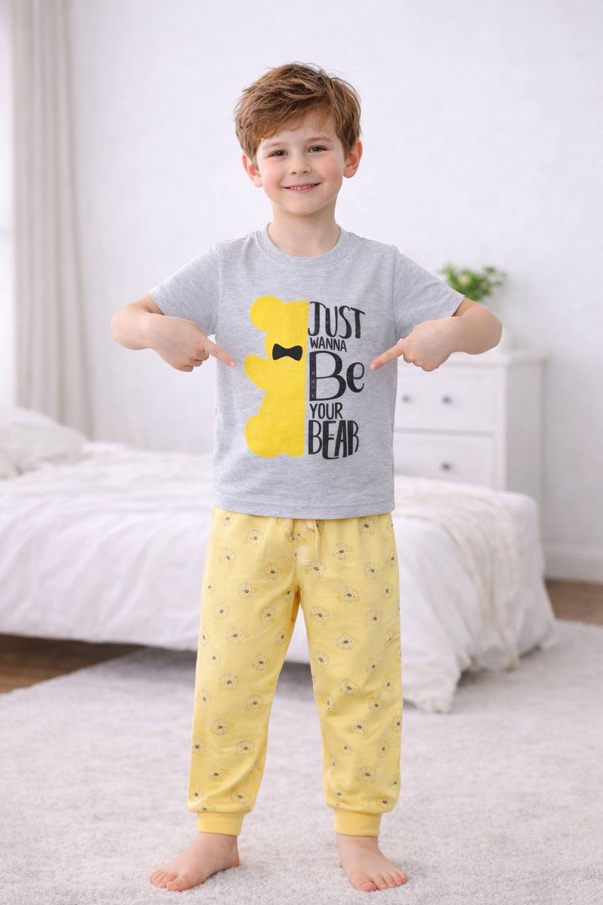 ZAKI-BOYS HALF SLEEVES T-SHIRT WITH LONG PANT 2-7Y