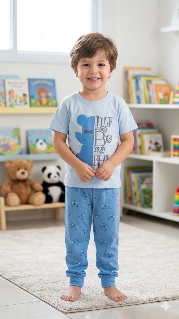 ZAKI-BOYS HALF SLEEVES T-SHIRT WITH LONG PANT 2-7Y