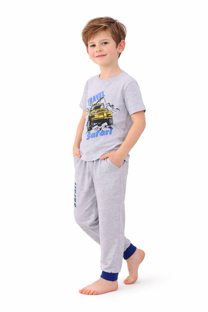 ZAKI-BOYS HALF SLEEVES T-SHIRT WITH LONG PANT 2-7Y