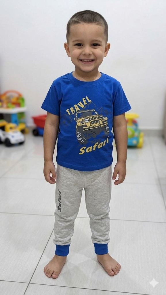 ZAKI-BOYS HALF SLEEVES T-SHIRT WITH LONG PANT 2-7Y