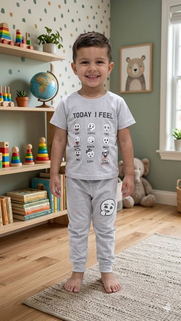 ZAKI-BOYS HALF SLEEVES T-SHIRT WITH LONG PANT 2-7Y