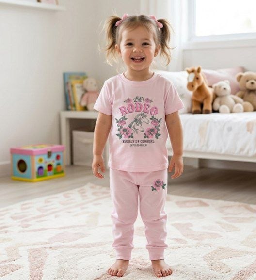 ZAKI-GIRLS HALF SLEEVES T-SHIRT WITH LONG PANT 2-7Y