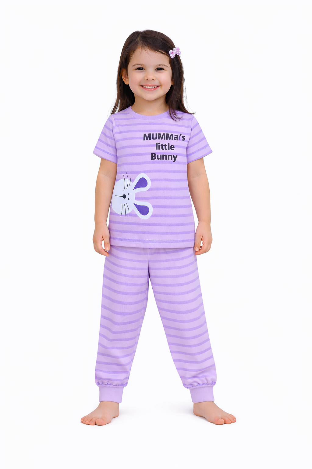 ZAKI-GIRLS HALF SLEEVES T-SHIRT WITH LONG PANT 2-7Y