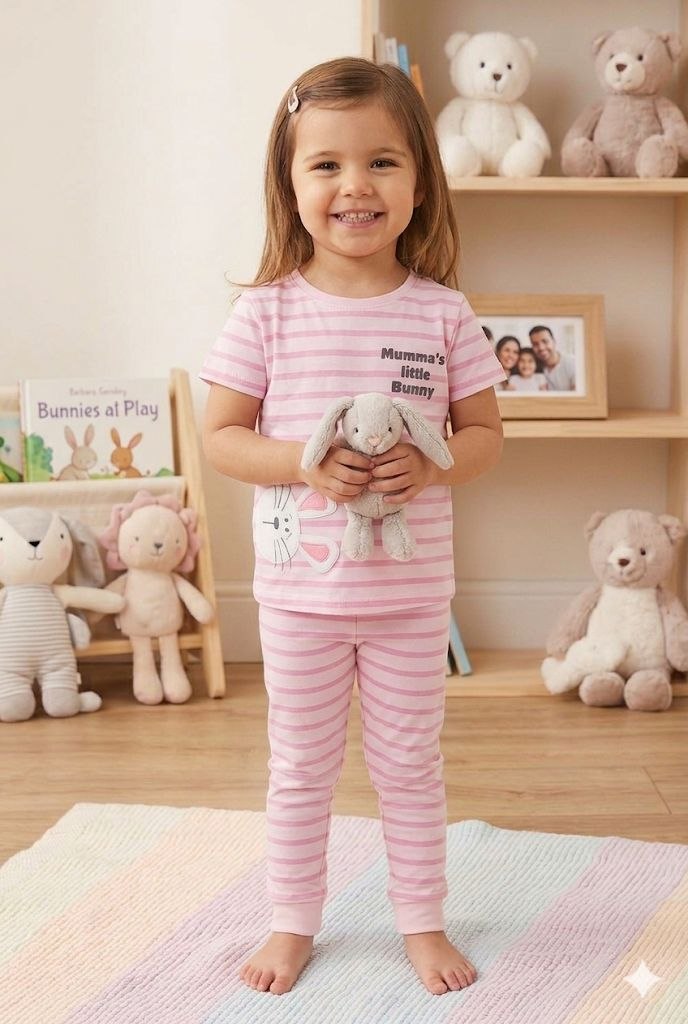 ZAKI-GIRLS HALF SLEEVES T-SHIRT WITH LONG PANT 2-7Y
