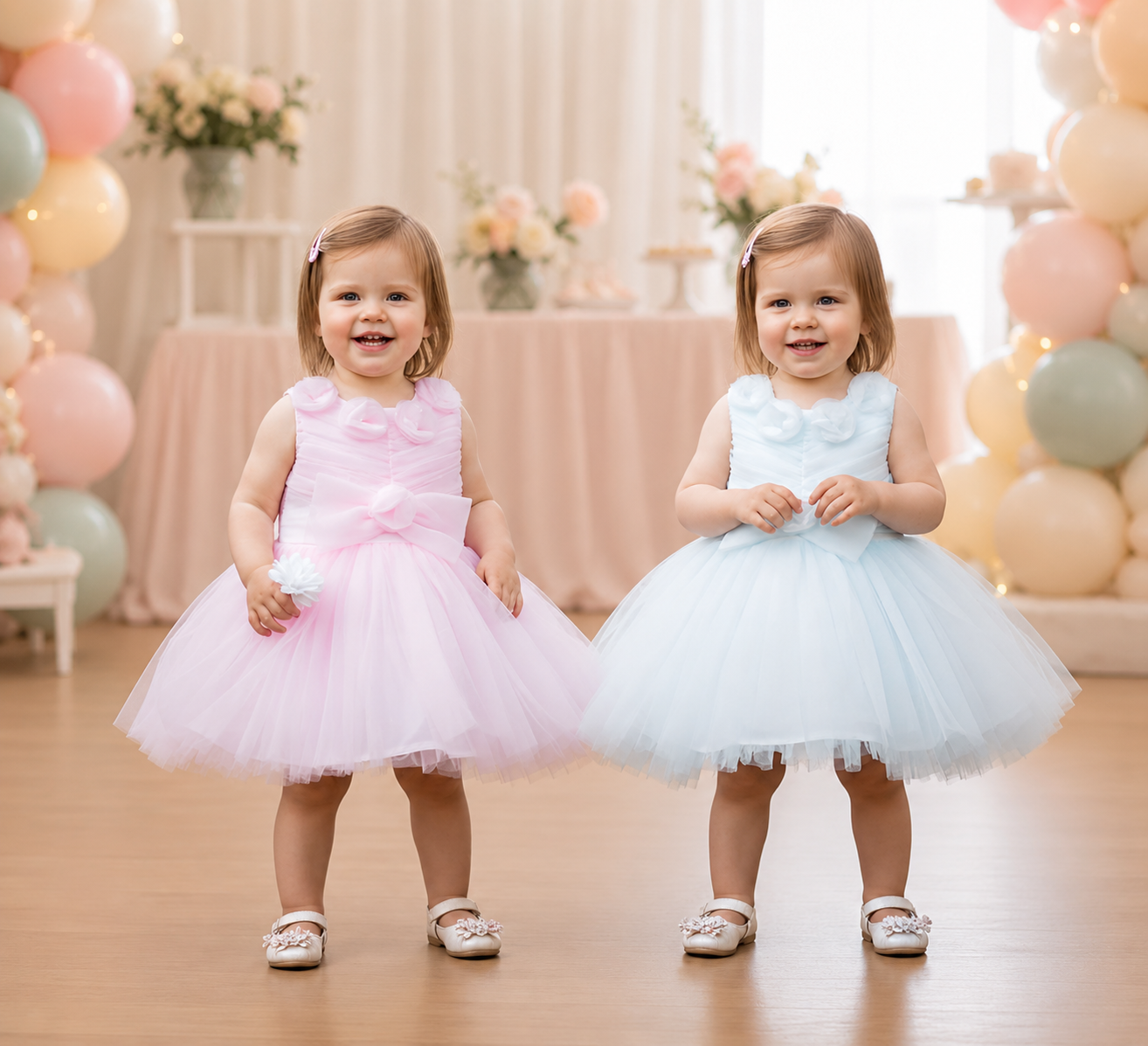 ZAKI-Baby Girls Fancy Party Frocks 0-18 Months