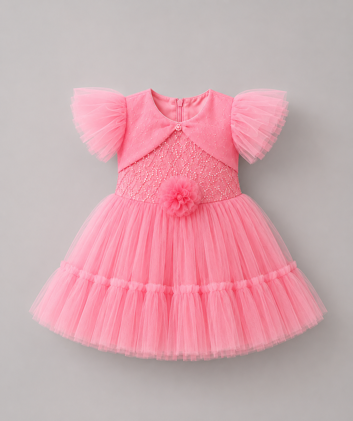 ZAKI-Baby Girls Fancy Party Frocks 0-18 Months