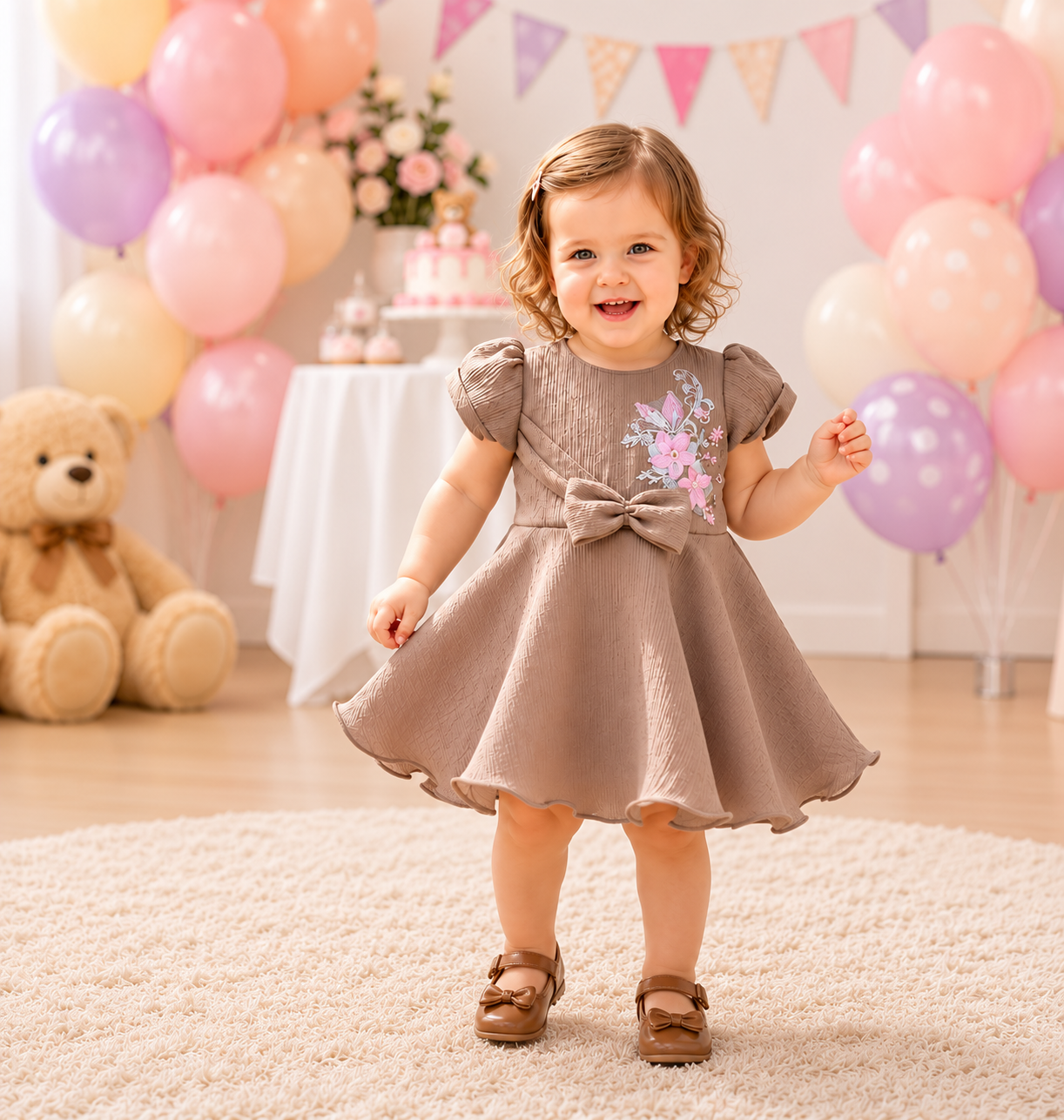 ZAKI-Baby Girls Fancy Party Frocks 0-18 Months