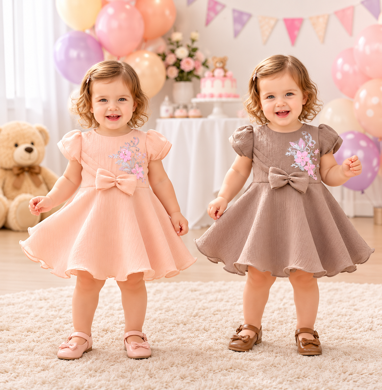 ZAKI-Baby Girls Fancy Party Frocks 0-18 Months