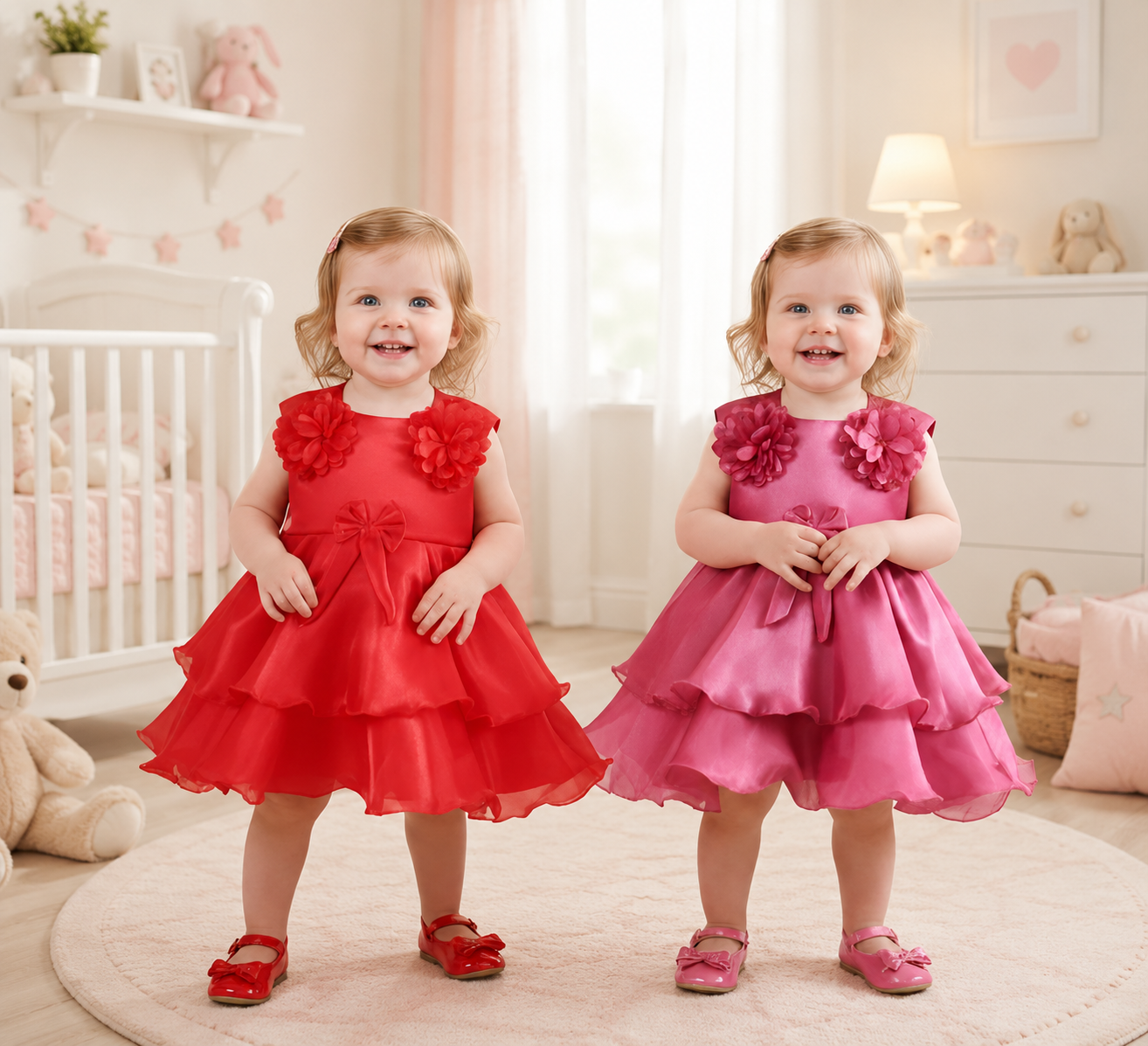 ZAKI-Baby Girls Fancy Party Frocks 0-18 Months