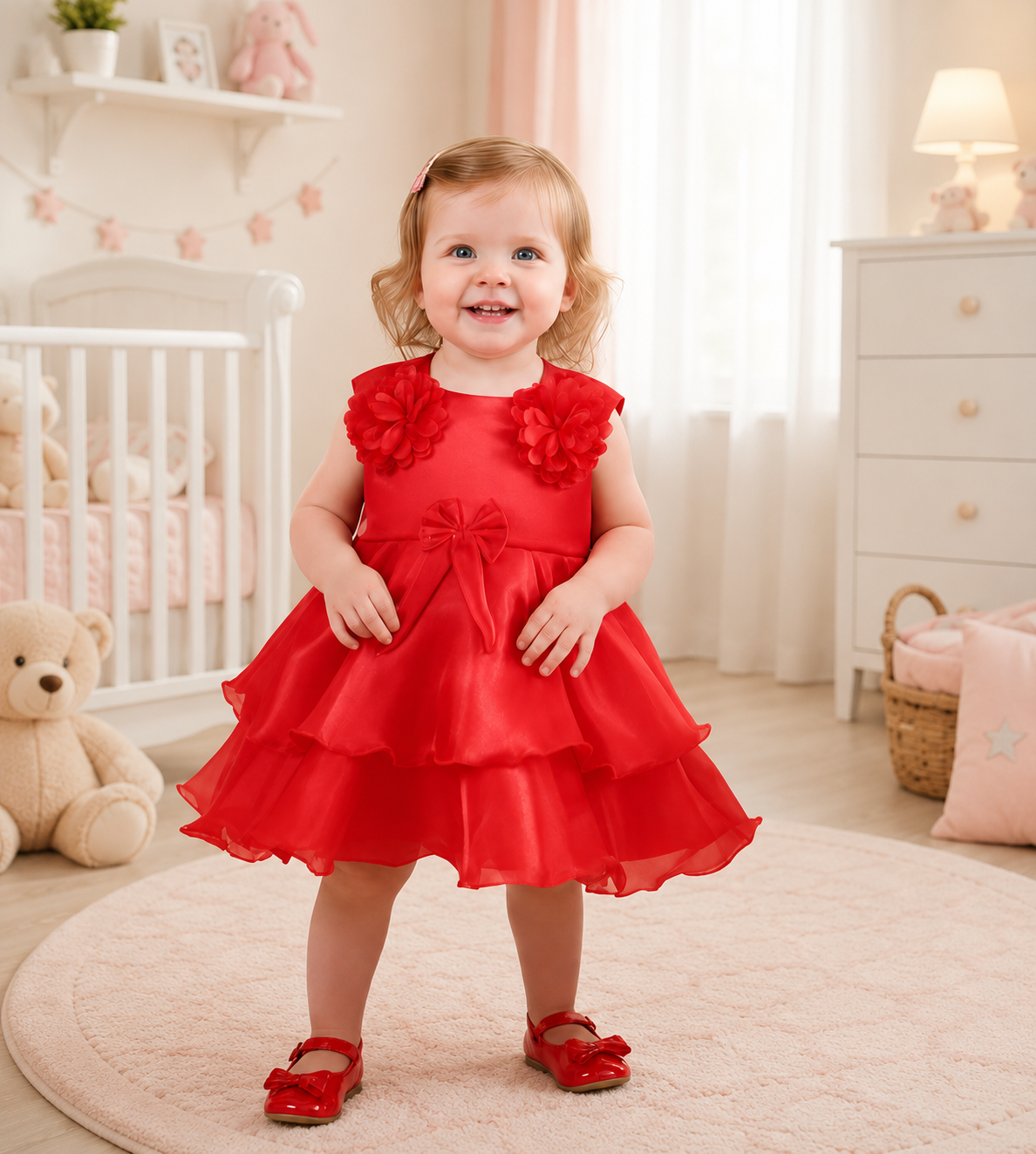 ZAKI-Baby Girls Fancy Party Frocks 0-18 Months