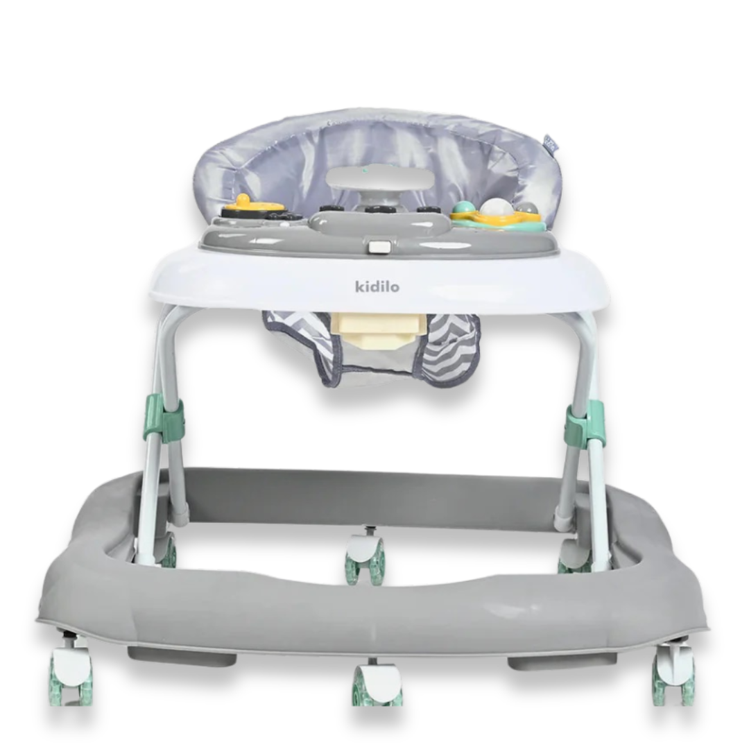 Kidilo 3-Step Walker – Walk, Play & Grow (Grey)