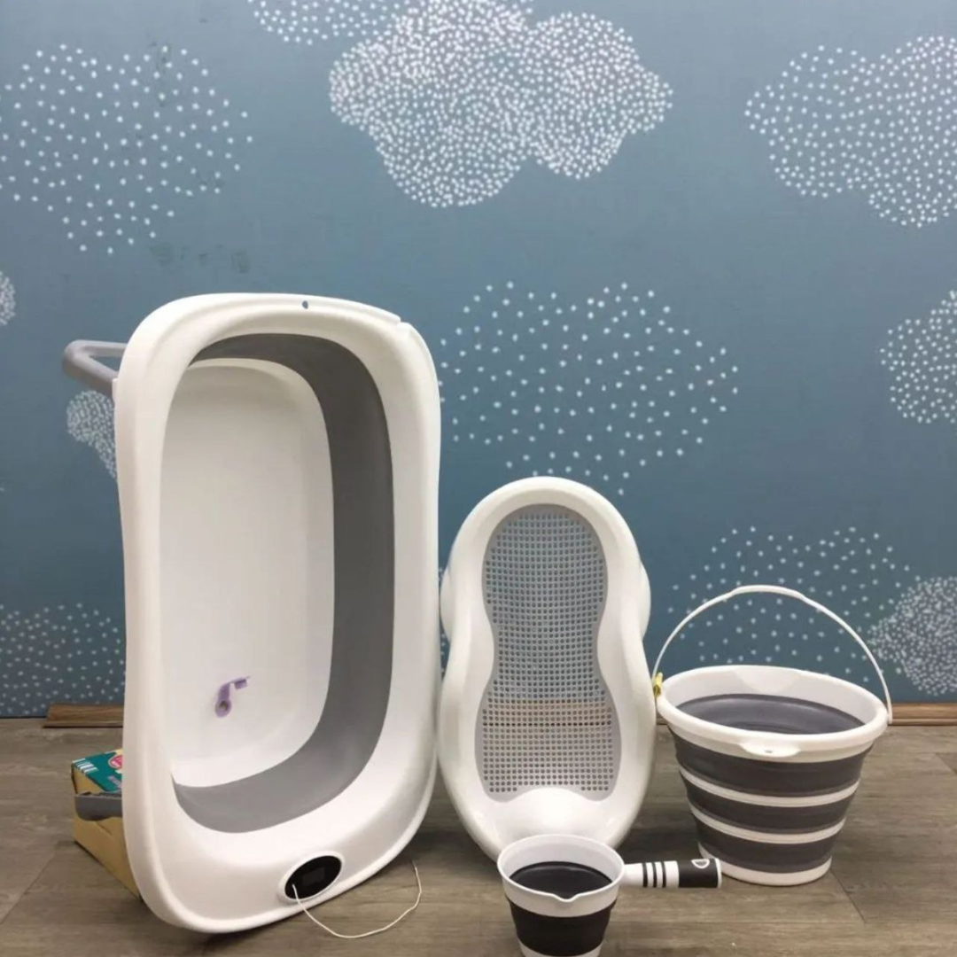 Baby Foldable Bath Tub Set 5 in 1