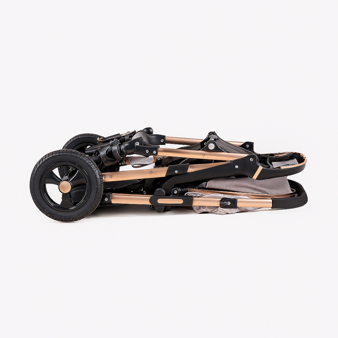 Trip2 Reversible Stroller - Black – Extra Roomy Seat & All-Terrain Heavy-Duty Wheels (0–36 Months)