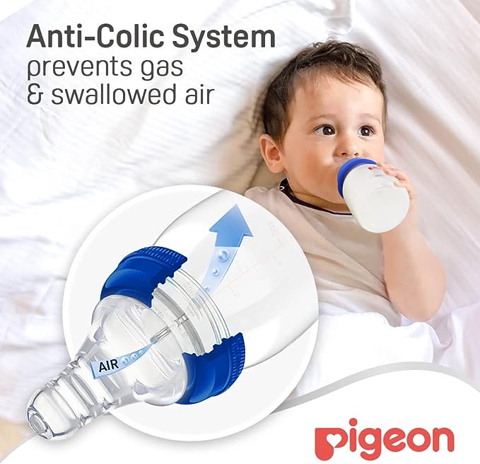 Pigeon Slim Neck Plastic Bottle Clear Cap 120 ml