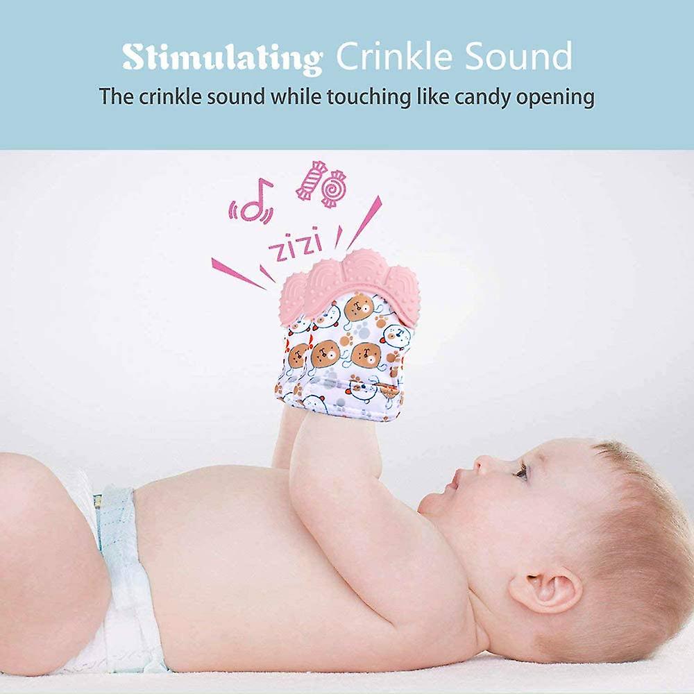 Baby Gum Teething Mittens - Bear