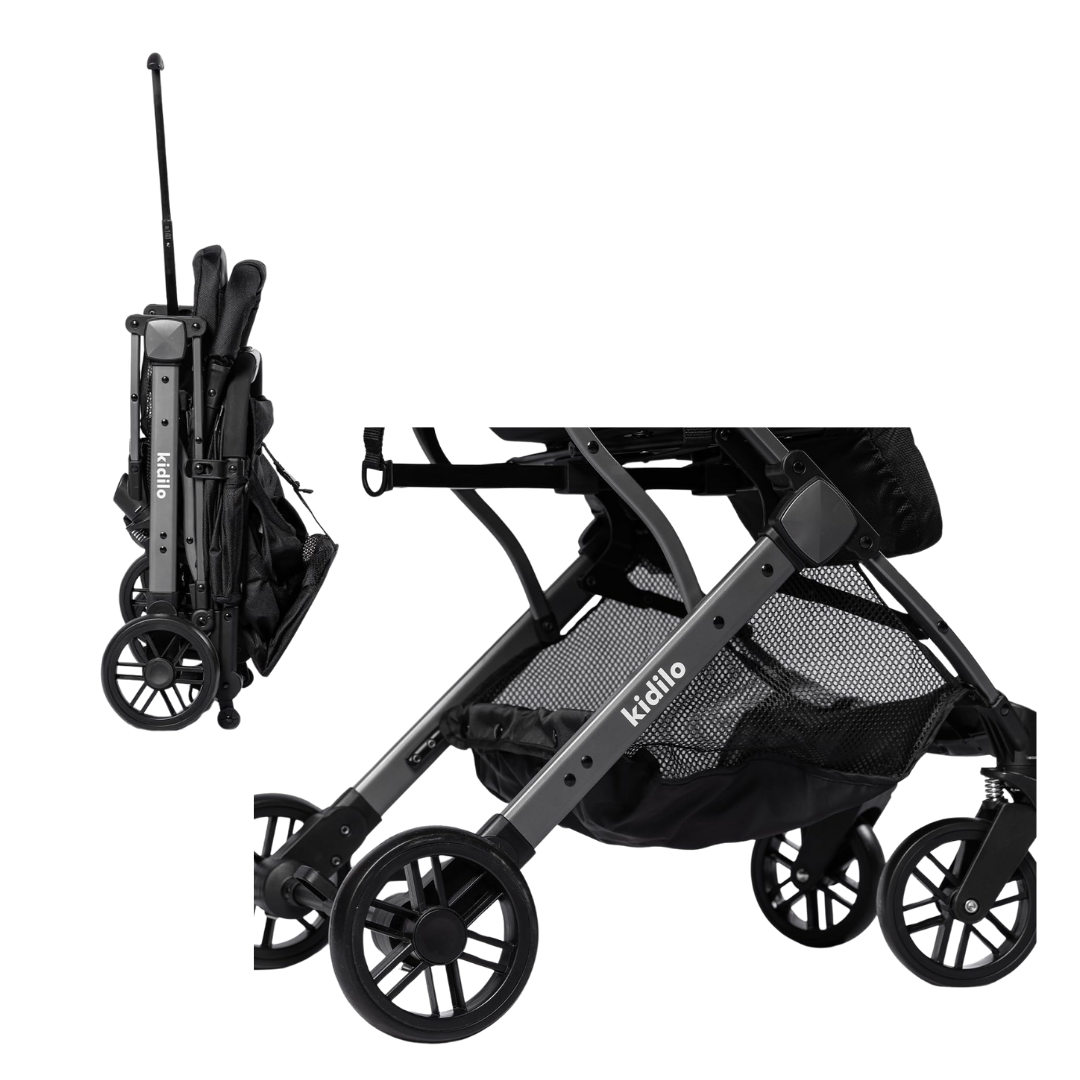 KIDILO Baby Travel Stroller (Black, Grey, Khaki)