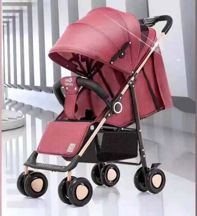 HUASHUO Lightweight Baby Travel Stroller (Maroon)