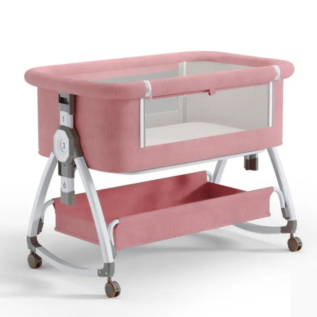 Baby Rocking Bassinet Crib 3 in 1 - Pink