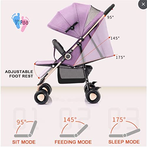 HUASHUO Lightweight Baby Travel Stroller (Blue)