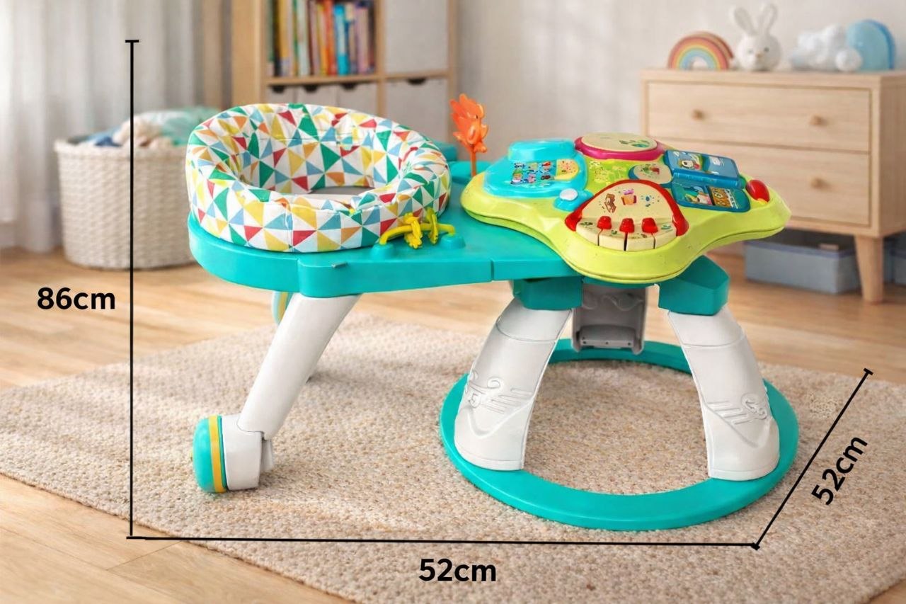 Baby 3-in-1 Walk Around Baby Activity Center-Baby Walker 360° Spin