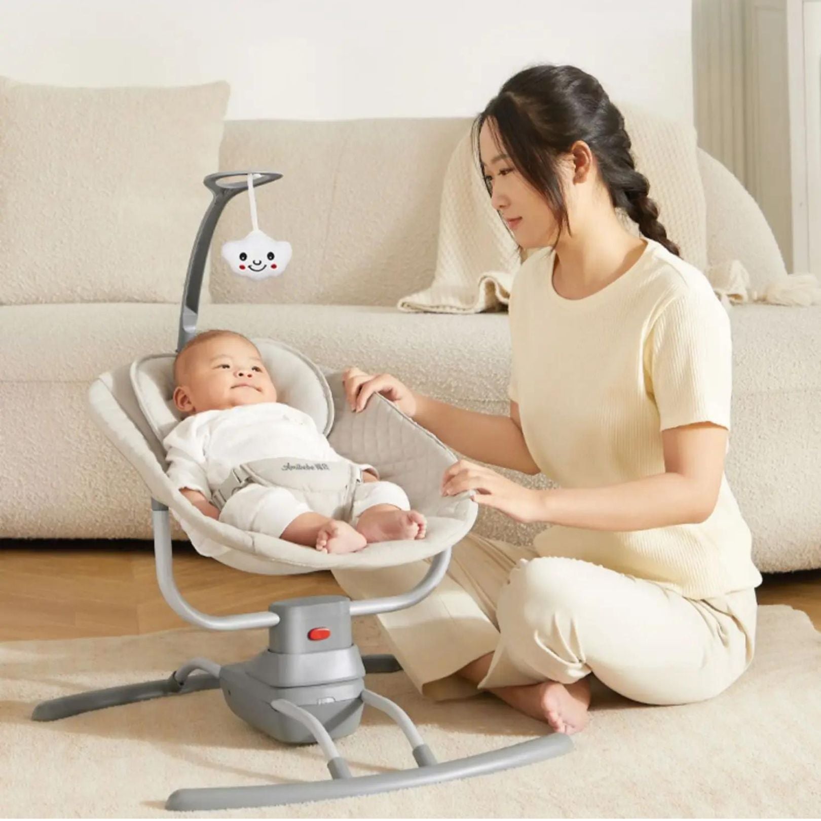 POPYPAPA - Baby Swing & Rocking Chair - Beige