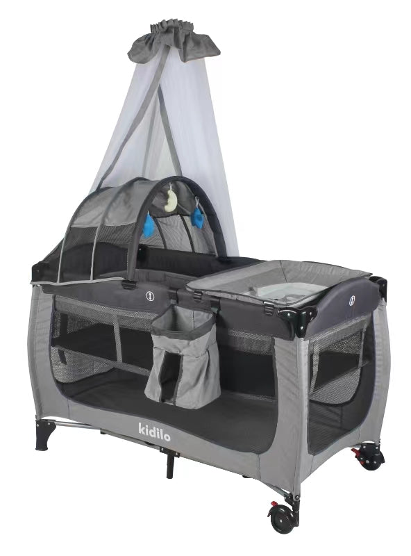 KIDILO Baby Multifunctional 3in1 Playpen - Grey