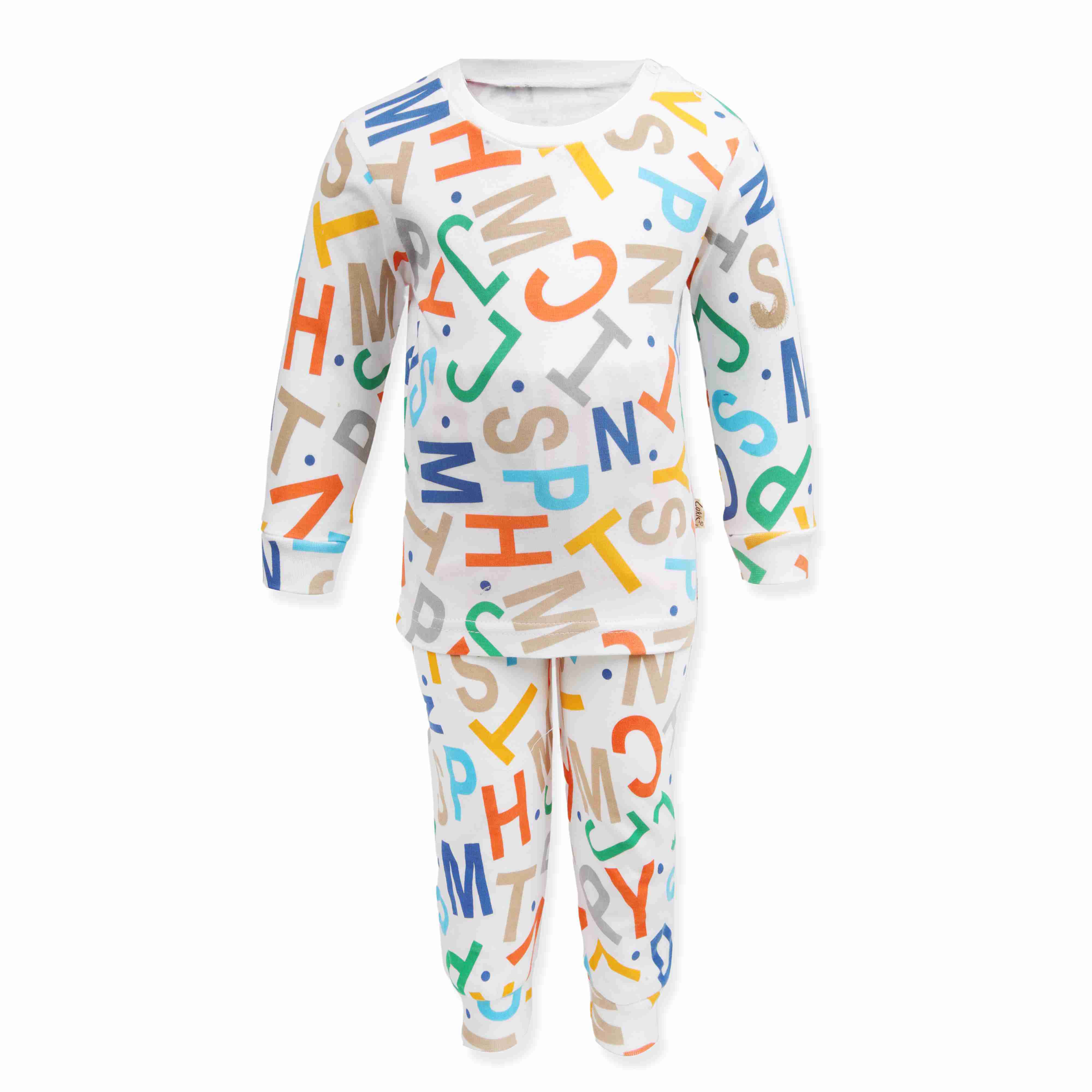 Zaki - Boys Printed Long-Sleeves T-shirt & Pajama Set (0-12M)