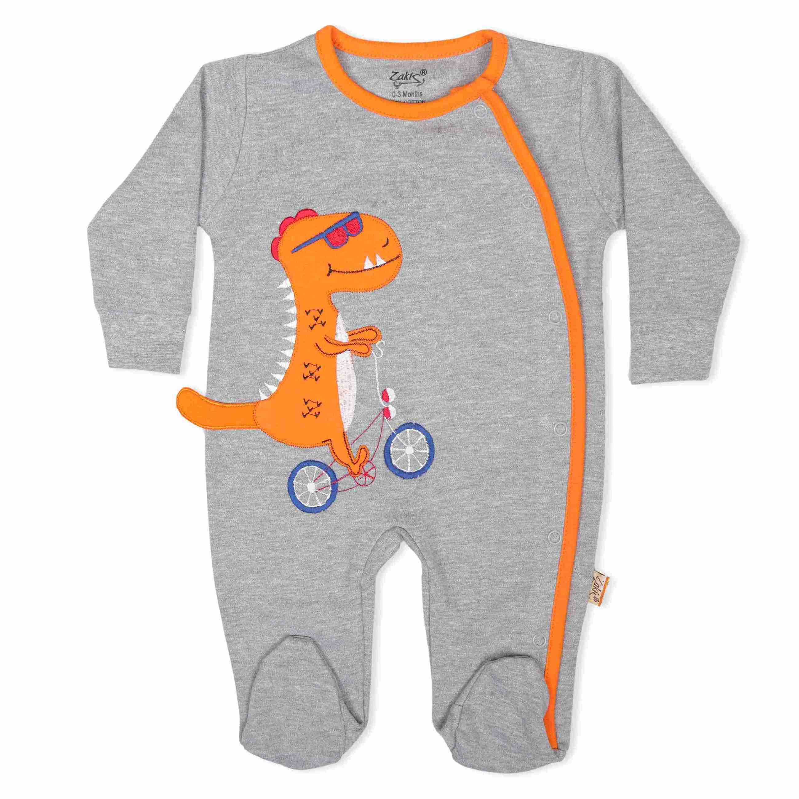 Zaki - Boys Long Sleeve Close Feet Sleepsuit (0-3M)