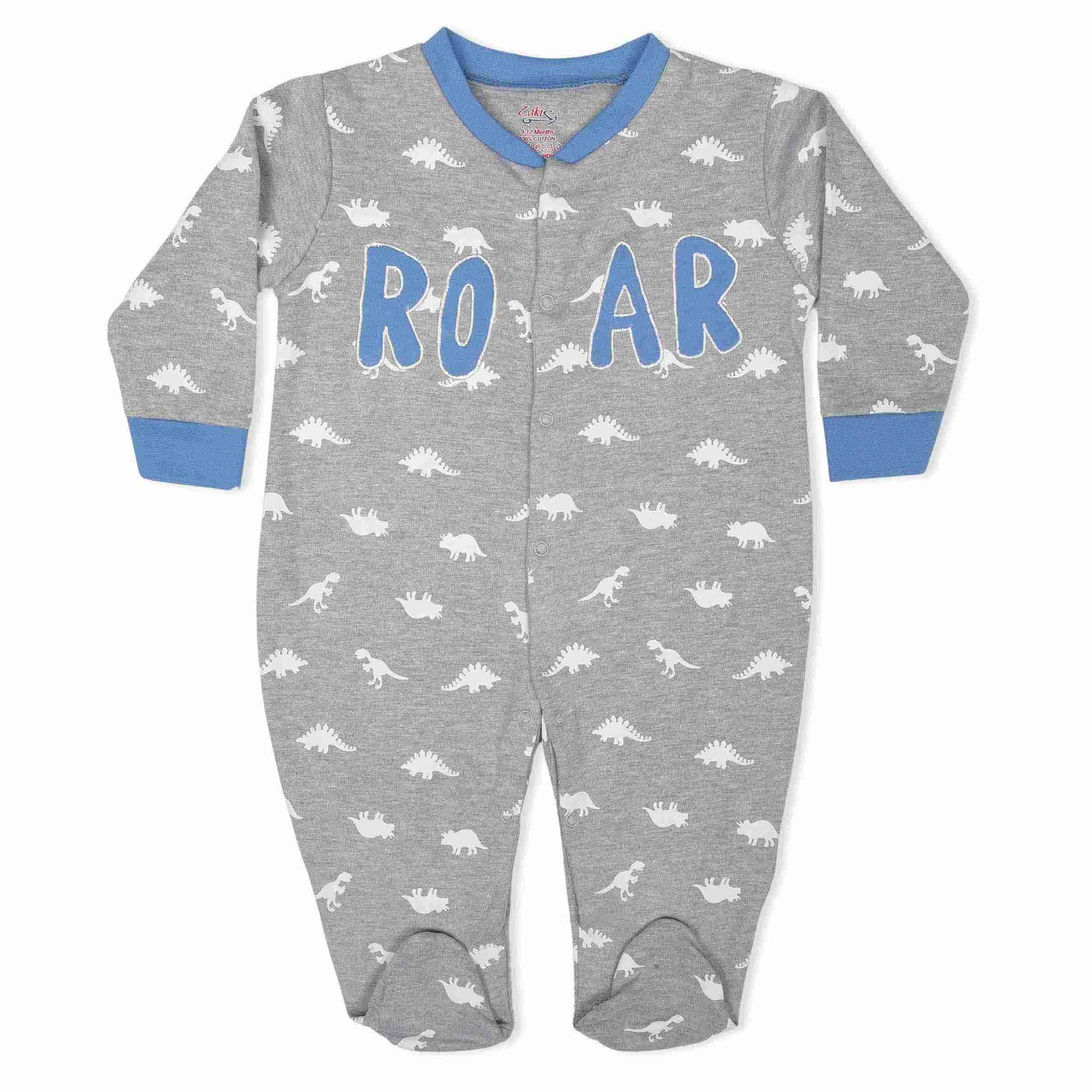 Zaki - Boys Long Sleeve Close Feet Sleepsuit (3-18M)