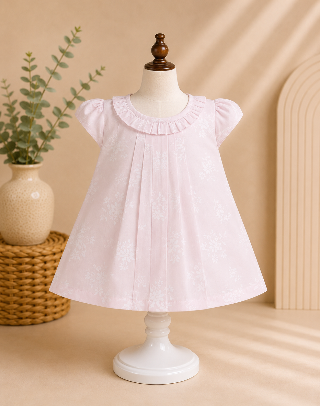 ZAKI-BABY GIRLS FROCK WITH PANTY 3-12M