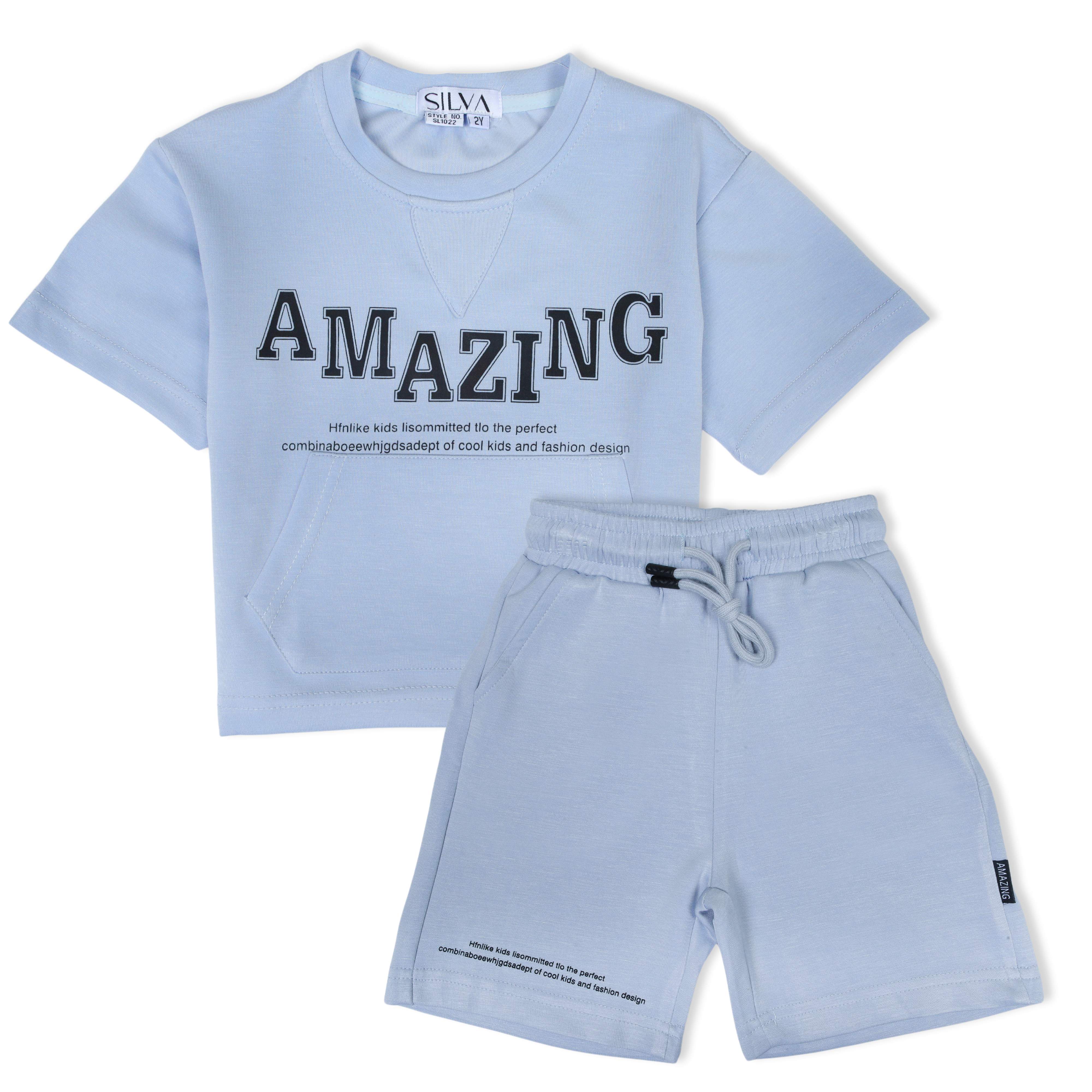 Silva- Boys Short Sleeves Tshirt & Short Set (2-5Y)