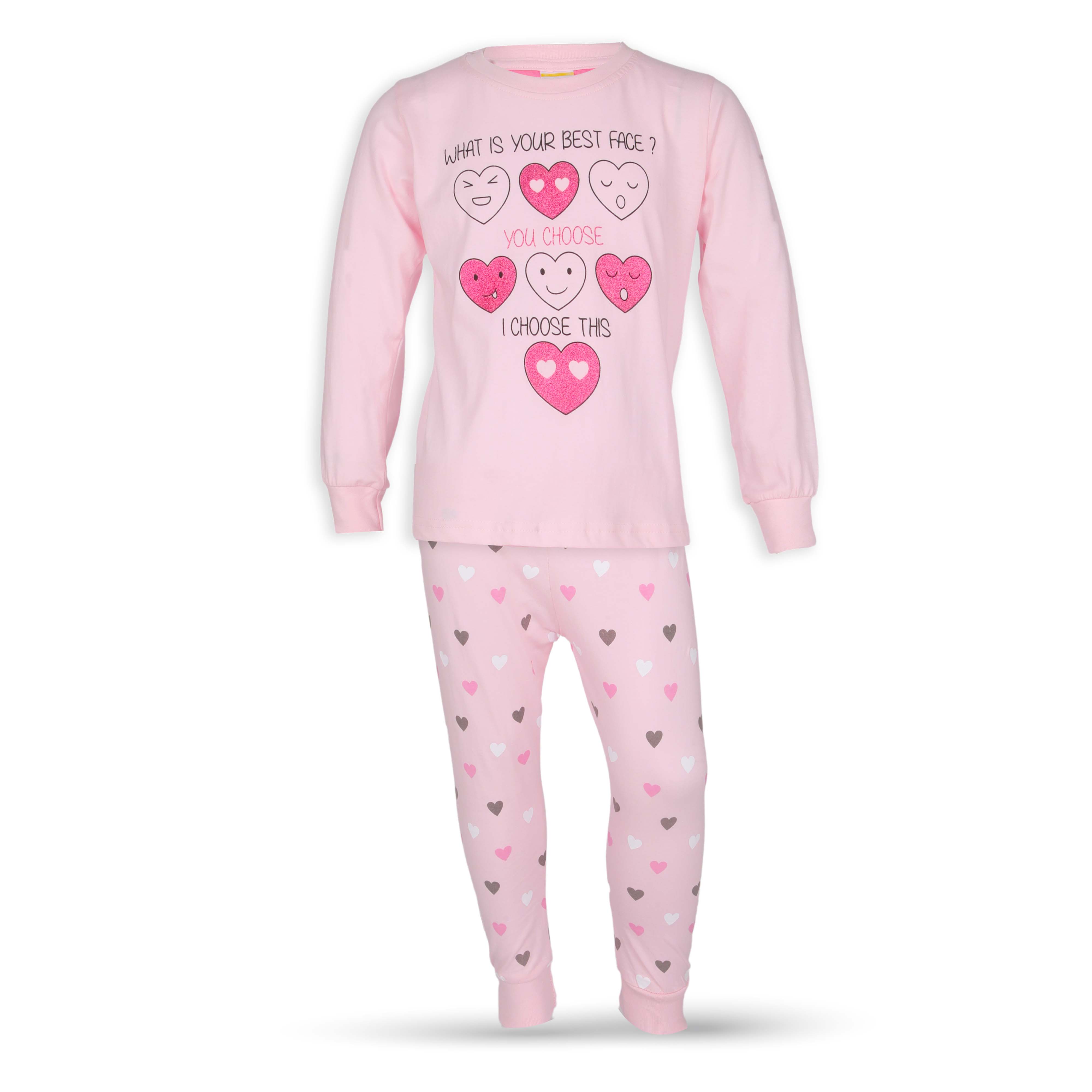 Girls L/S T-Shirt with Long Pants Set (8-13Y)