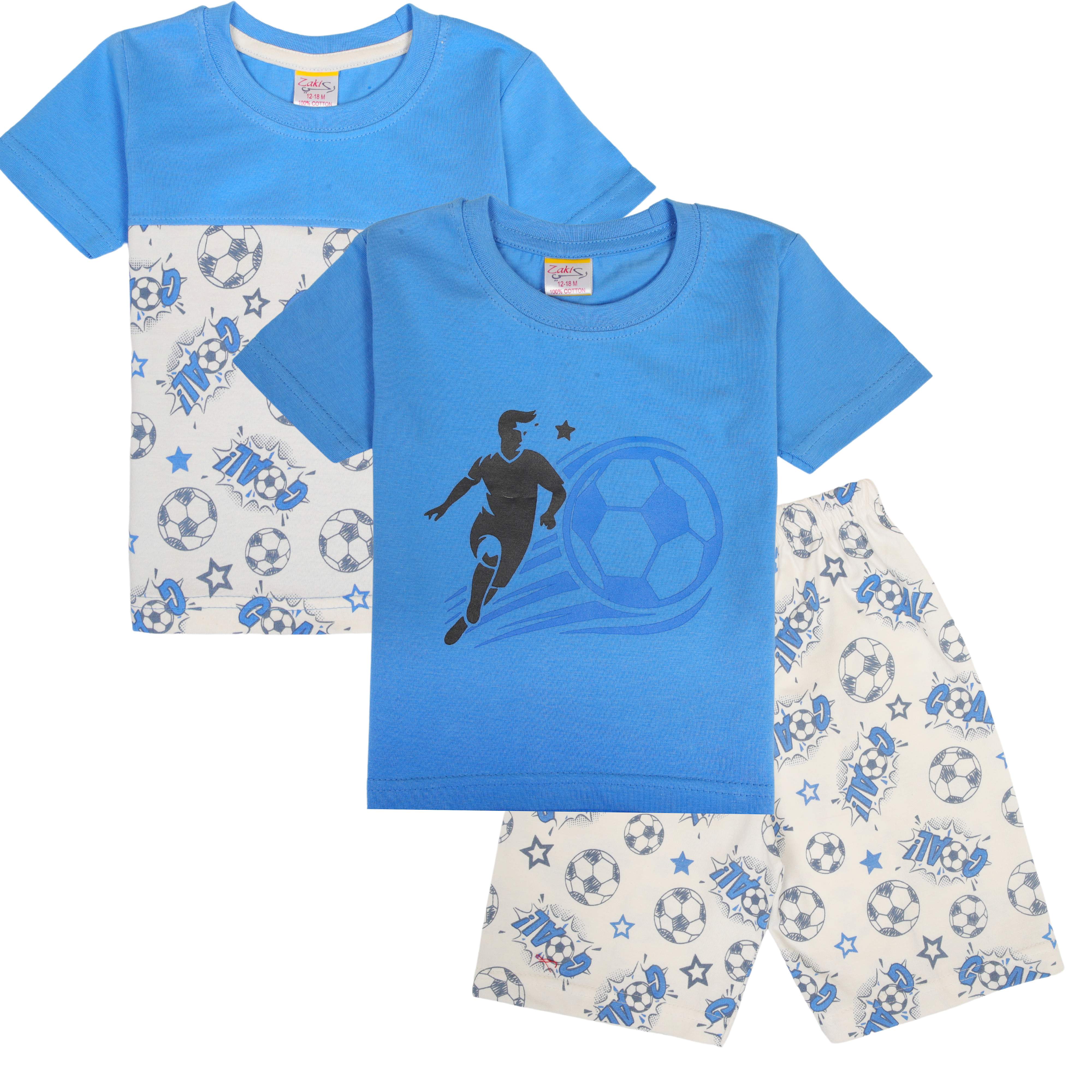 Zaki - Boys 2 Top / 1 Capri Pants Bermuda 3 Pcs Set (6-24M)