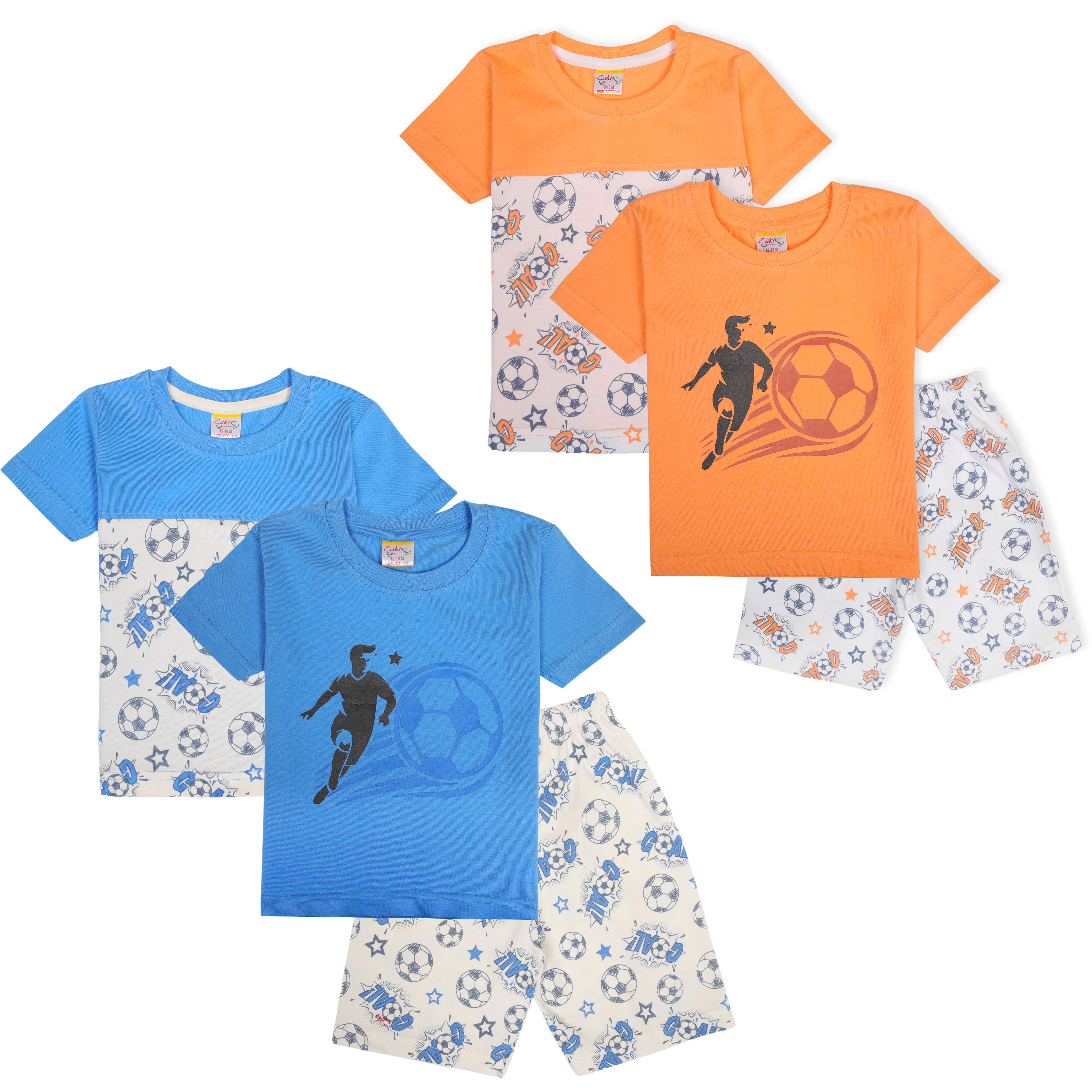 Zaki - Boys 2 Top / 1 Capri Pants Bermuda 3 Pcs Set (6-24M)