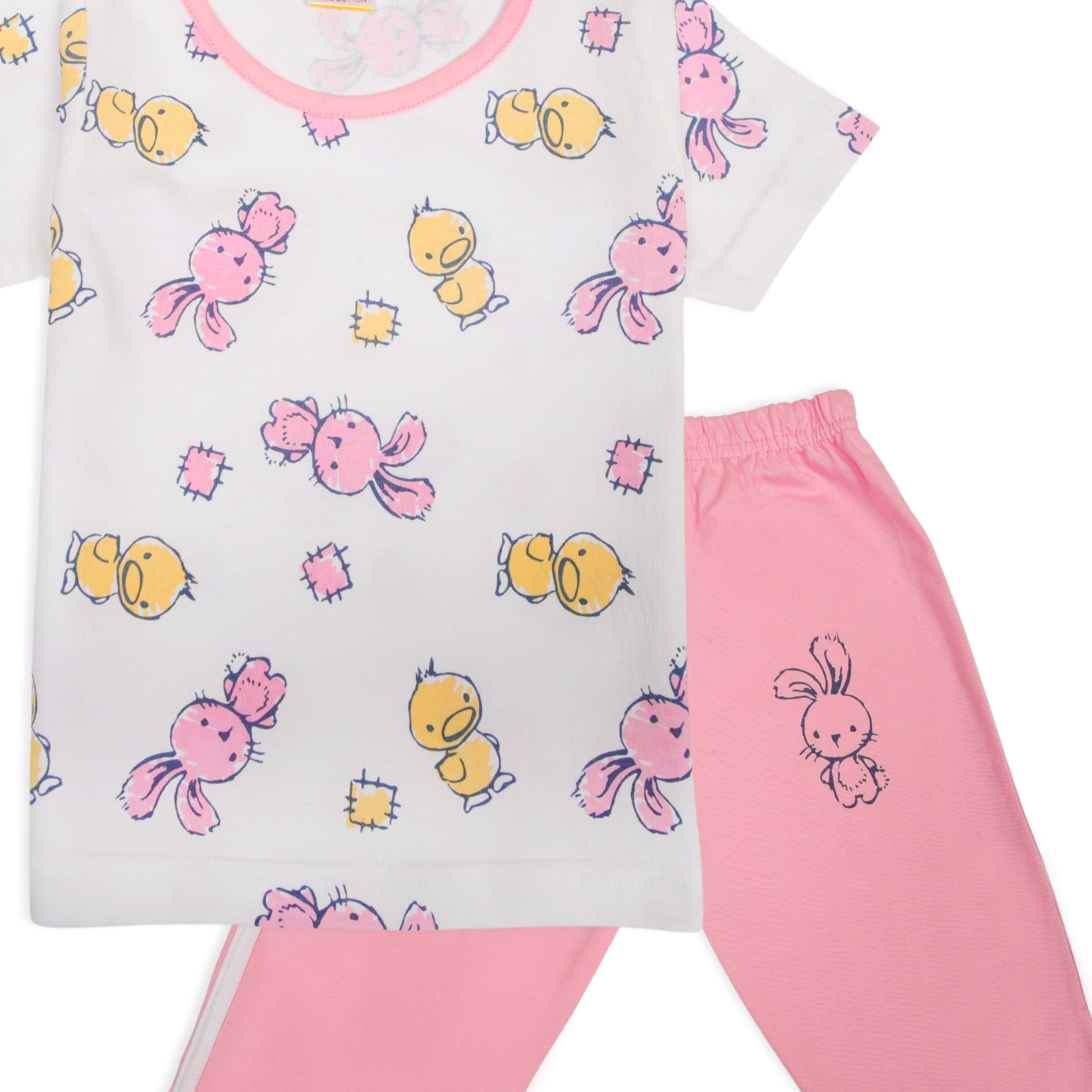 Zaki - Girls 2 Top / 1 Capri Pants Bermuda 3 Pcs Set (6-24M)