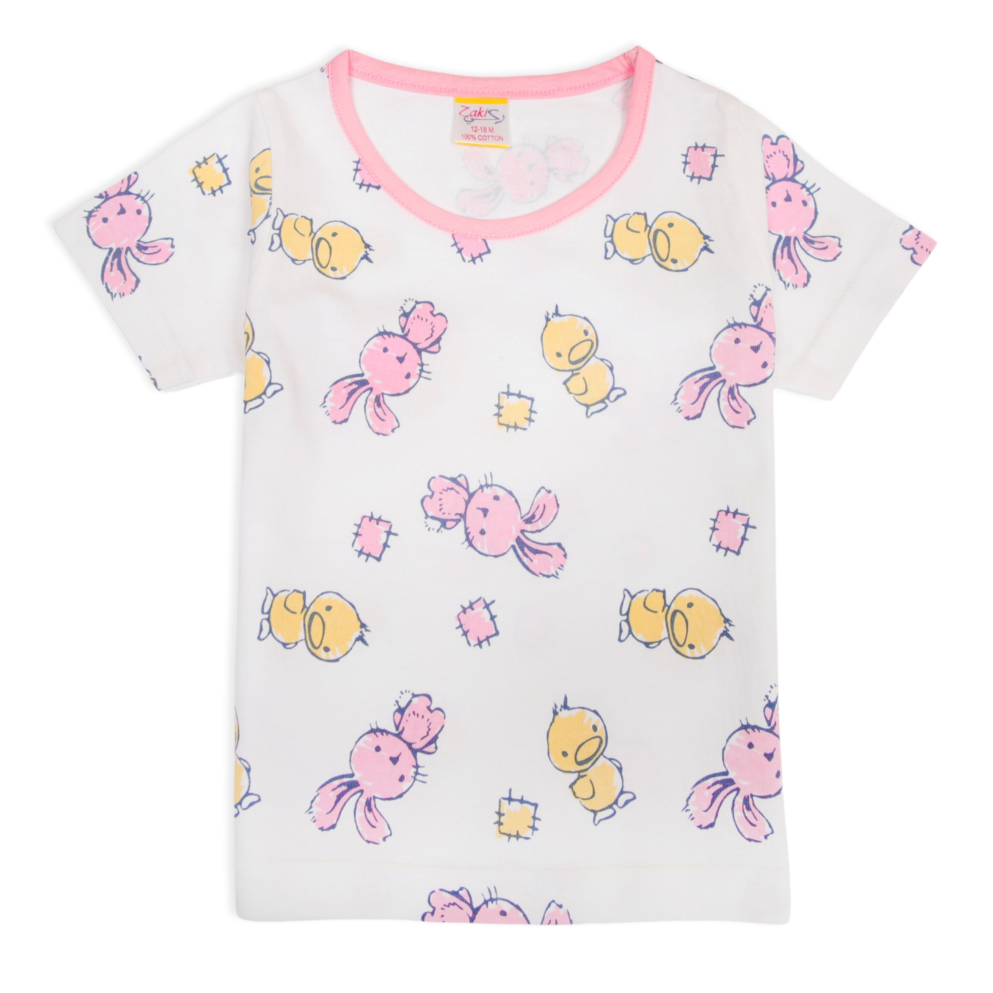 Zaki - Girls 2 Top / 1 Capri Pants Bermuda 3 Pcs Set (6-24M)