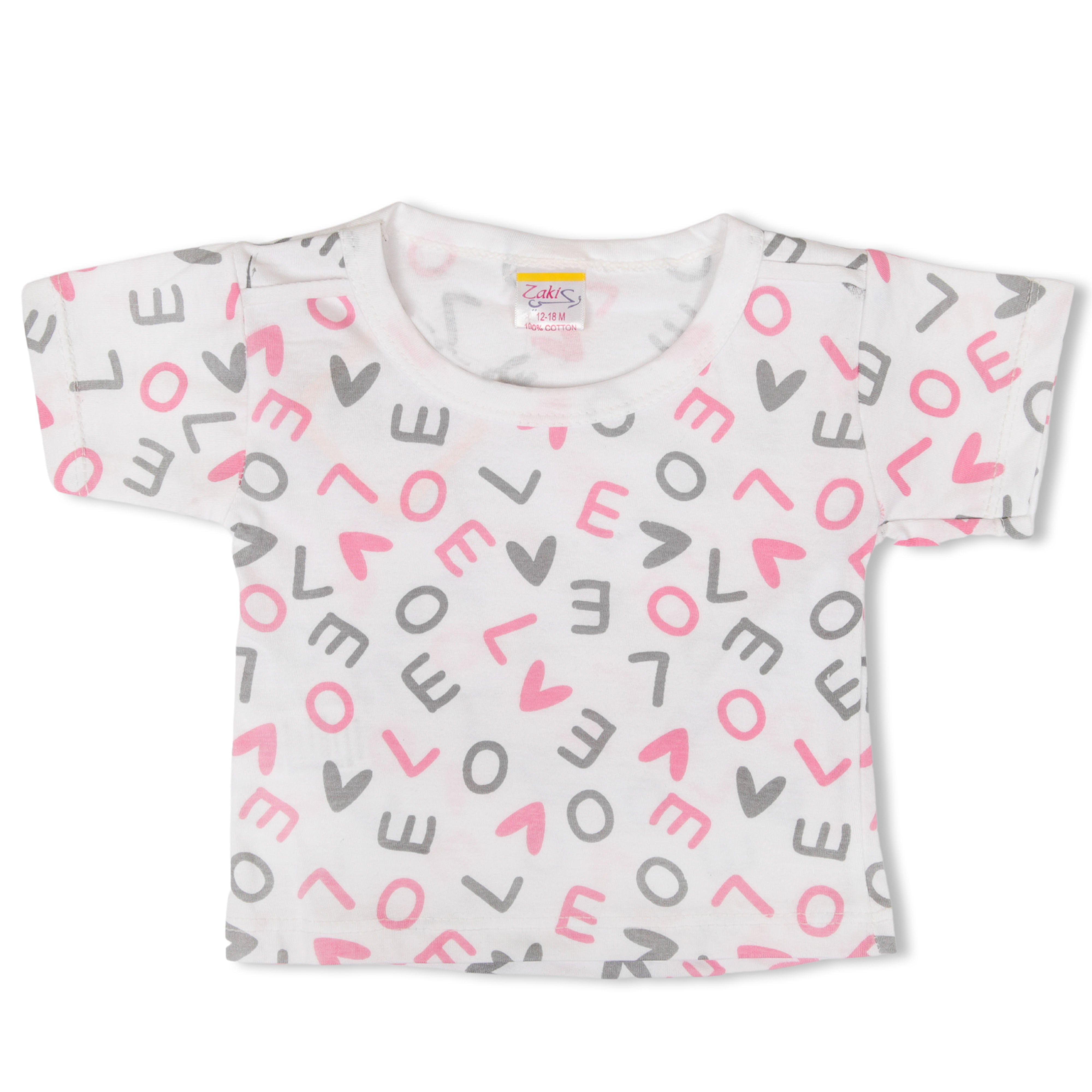 Zaki - Girls T-shirt with Dungaree Toy Set (0-18M)
