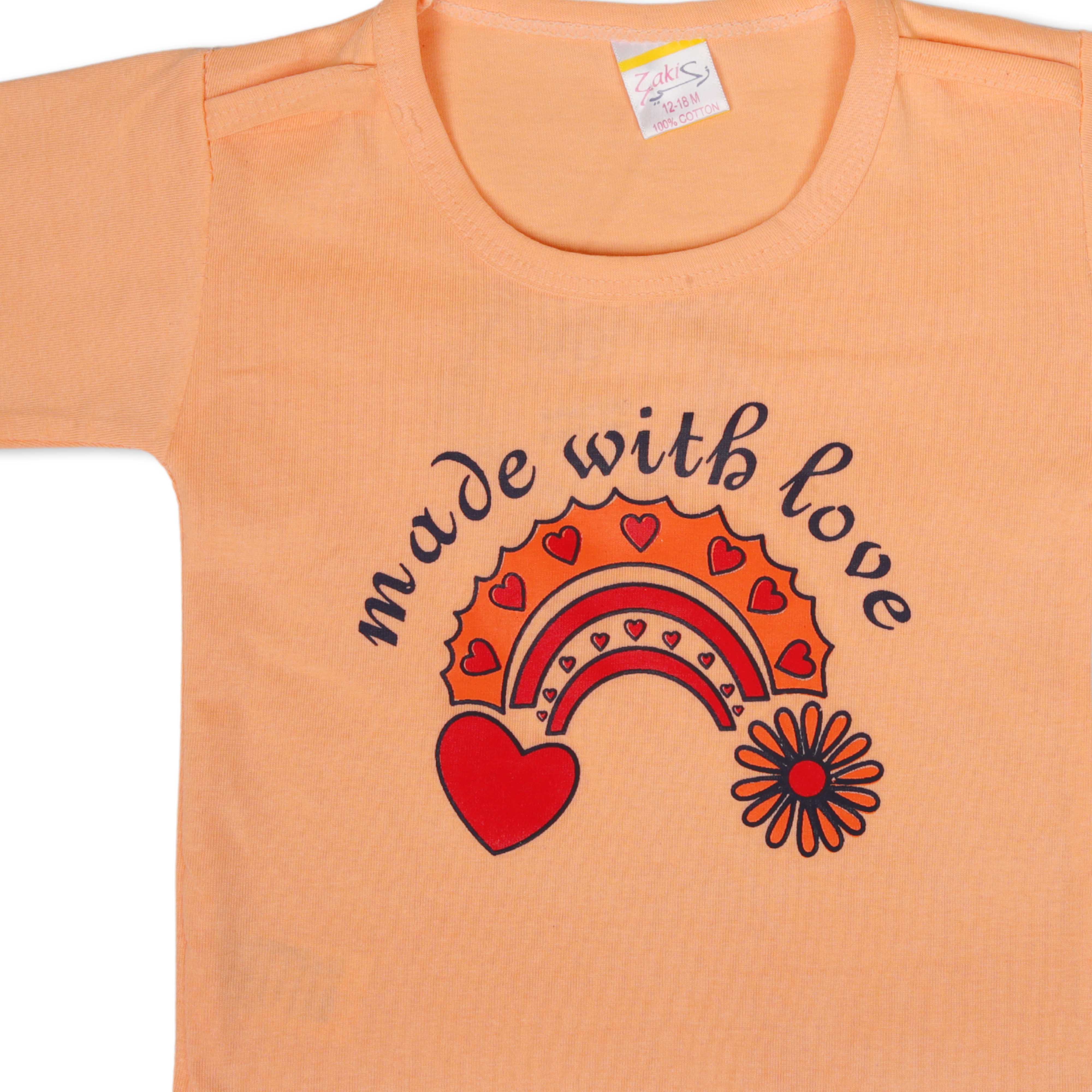 Zaki - Girls T-shirt with Dungaree Dress Set (0-18M)