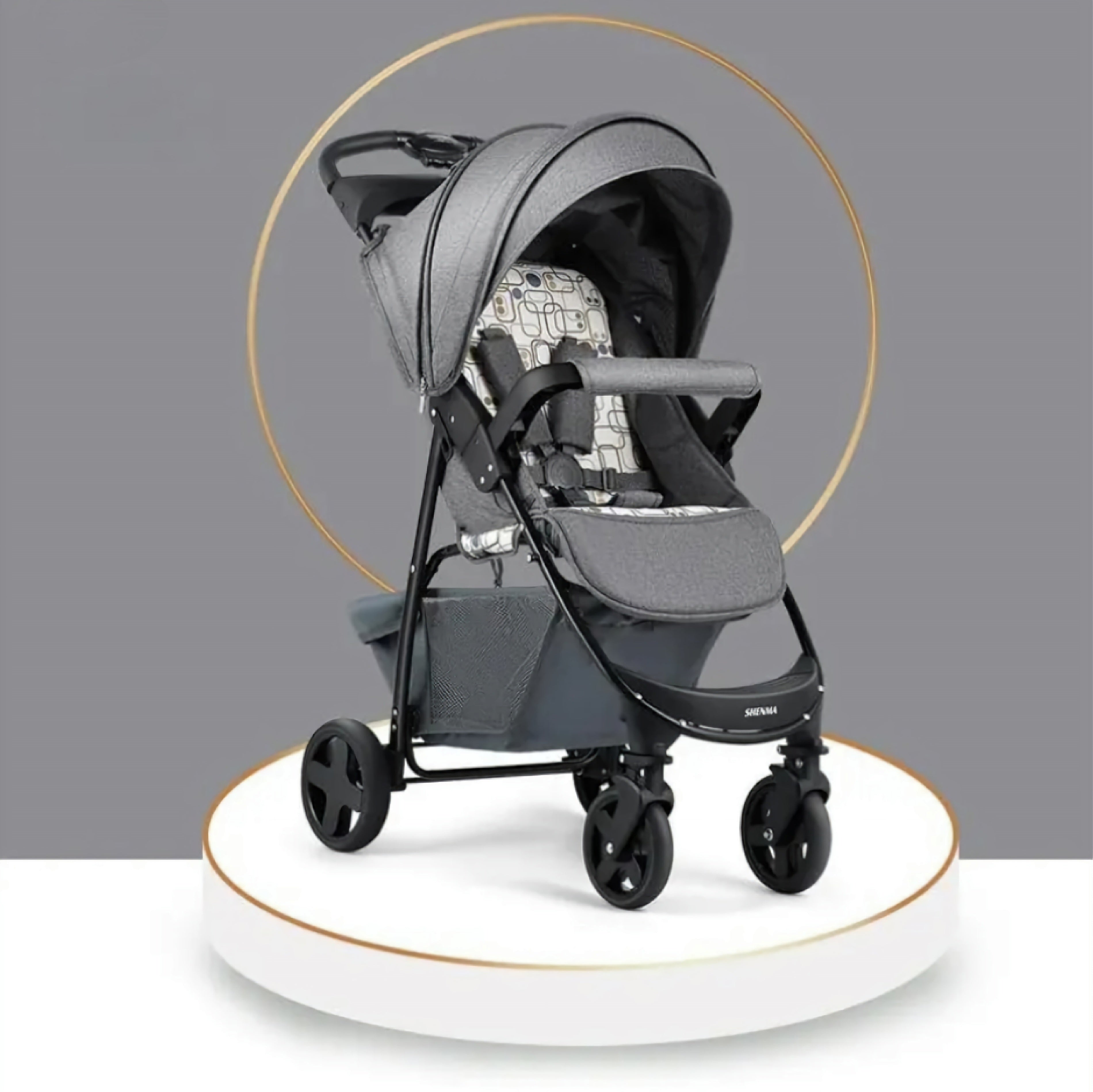 Shenma Baby Stroller Compact Easy Folding (Grey)