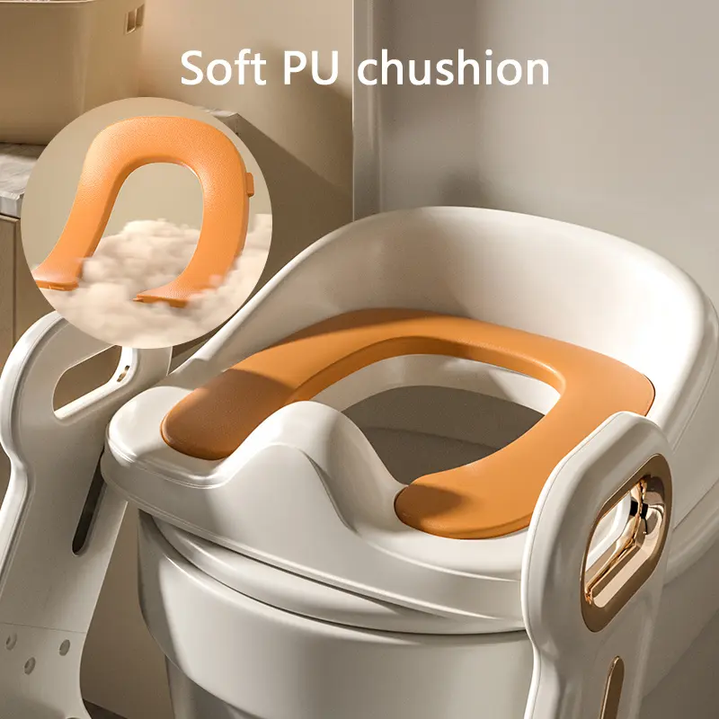 BabaMama 2-in-1 Potty Training Seat with Ladder – Auto-Adjust Height & Soft Cushion